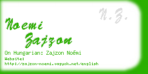 noemi zajzon business card